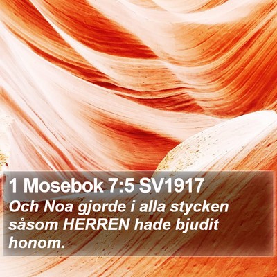 1 Mosebok 7:5 SV1917 Bible Verse Image