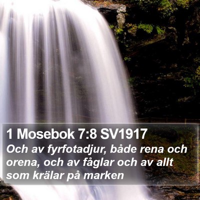 1 Mosebok 7:8 SV1917 Bible Verse Image