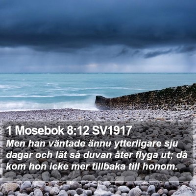 1 Mosebok 8:12 SV1917 Bible Verse Image