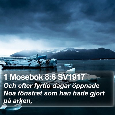 1 Mosebok 8:6 SV1917 Bible Verse Image