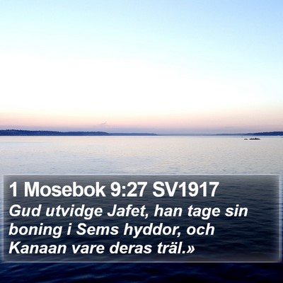 1 Mosebok 9:27 SV1917 Bible Verse Image