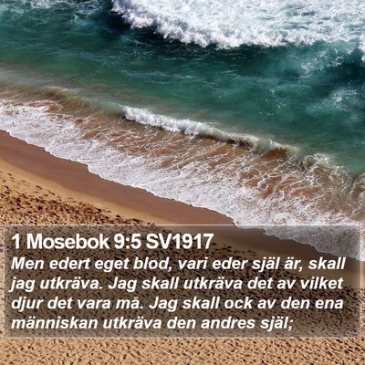 1 Mosebok 9:5 SV1917 Bible Verse Image