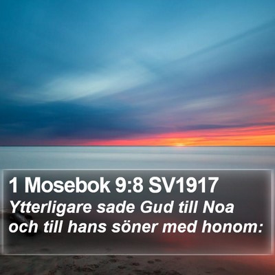 1 Mosebok 9:8 SV1917 Bible Verse Image