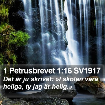 1 Petrusbrevet 1:16 SV1917 Bible Verse Image