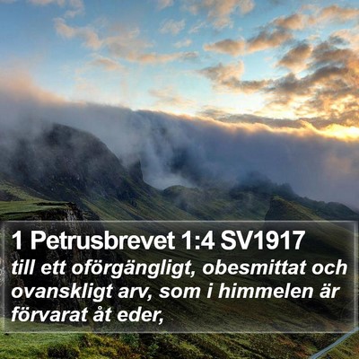 1 Petrusbrevet 1:4 SV1917 Bible Verse Image