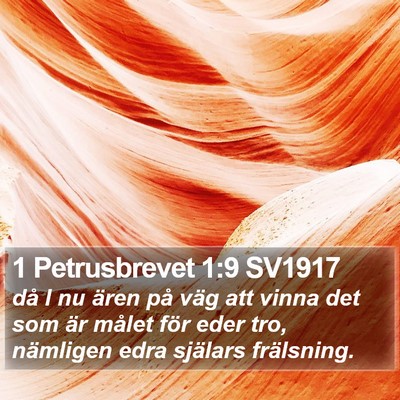 1 Petrusbrevet 1:9 SV1917 Bible Verse Image