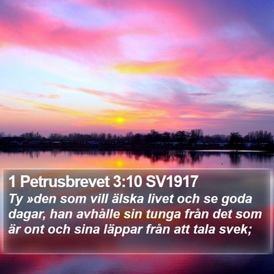 1 Petrusbrevet 3:10 SV1917 Bible Verse Image