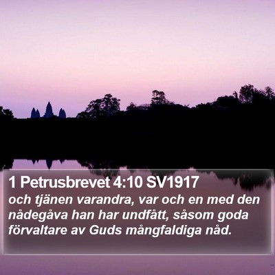 1 Petrusbrevet 4:10 SV1917 Bible Verse Image