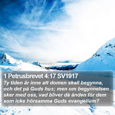 1 Petrusbrevet 4:17 SV1917 Bible Verse Image