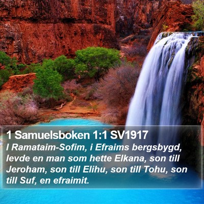 1 Samuelsboken 1:1 SV1917 Bible Verse Image