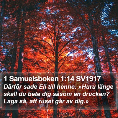 1 Samuelsboken 1:14 SV1917 Bible Verse Image