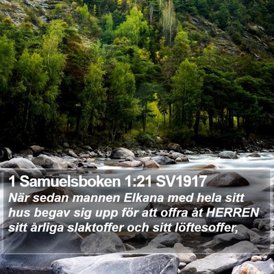 1 Samuelsboken 1:21 SV1917 Bible Verse Image