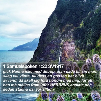 1 Samuelsboken 1:22 SV1917 Bible Verse Image