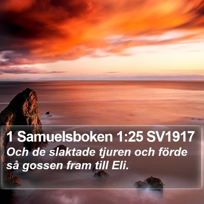 1 Samuelsboken 1:25 SV1917 Bible Verse Image