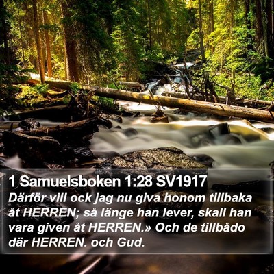 1 Samuelsboken 1:28 SV1917 Bible Verse Image
