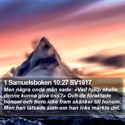 1 Samuelsboken 10:27 SV1917 Bible Verse Image