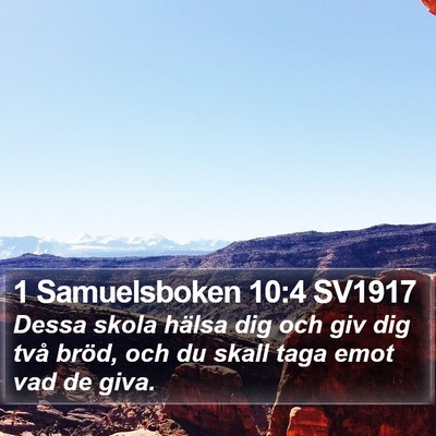 1 Samuelsboken 10:4 SV1917 Bible Verse Image