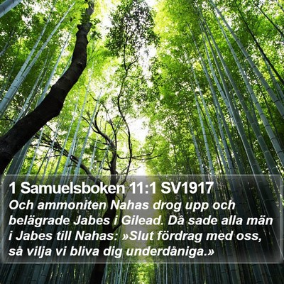1 Samuelsboken 11:1 SV1917 Bible Verse Image