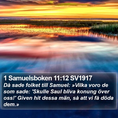 1 Samuelsboken 11:12 SV1917 Bible Verse Image