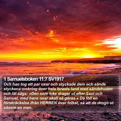 1 Samuelsboken 11:7 SV1917 Bible Verse Image