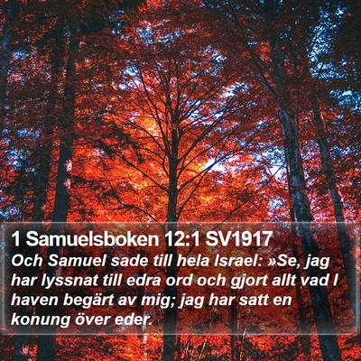 1 Samuelsboken 12:1 SV1917 Bible Verse Image