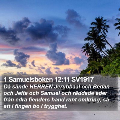 1 Samuelsboken 12:11 SV1917 Bible Verse Image