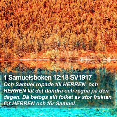 1 Samuelsboken 12:18 SV1917 Bible Verse Image