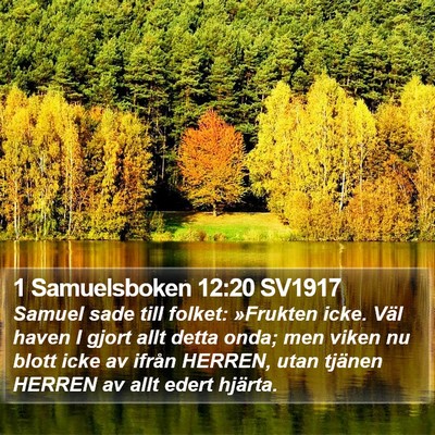 1 Samuelsboken 12:20 SV1917 Bible Verse Image
