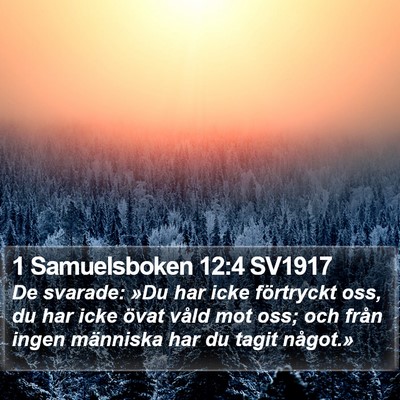 1 Samuelsboken 12:4 SV1917 Bible Verse Image