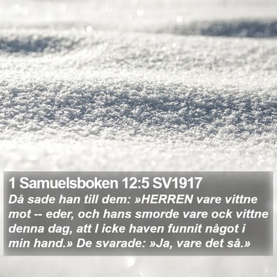 1 Samuelsboken 12:5 SV1917 Bible Verse Image