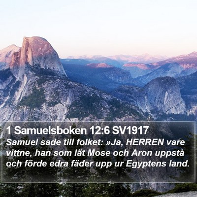 1 Samuelsboken 12:6 SV1917 Bible Verse Image