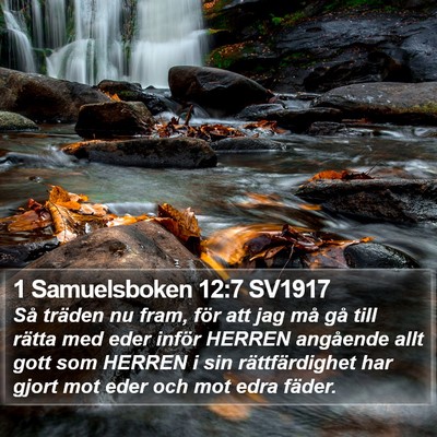 1 Samuelsboken 12:7 SV1917 Bible Verse Image