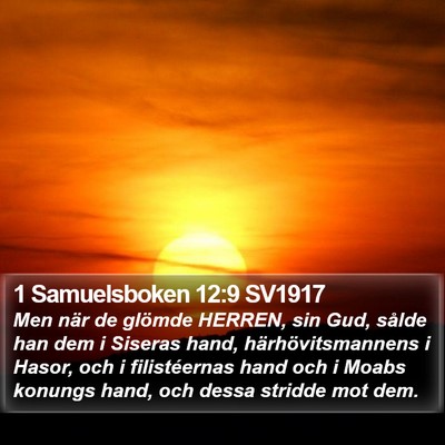 1 Samuelsboken 12:9 SV1917 Bible Verse Image