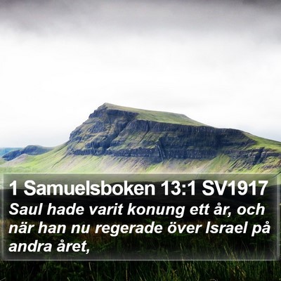 1 Samuelsboken 13:1 SV1917 Bible Verse Image
