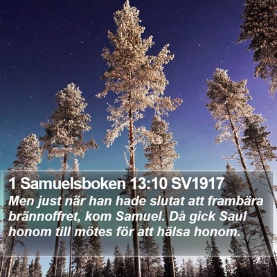 1 Samuelsboken 13:10 SV1917 Bible Verse Image