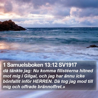 1 Samuelsboken 13:12 SV1917 Bible Verse Image