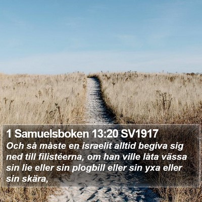 1 Samuelsboken 13:20 SV1917 Bible Verse Image