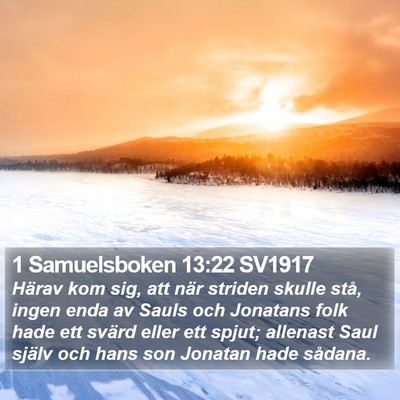 1 Samuelsboken 13:22 SV1917 Bible Verse Image