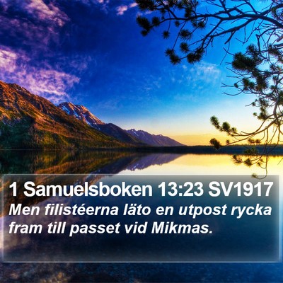 1 Samuelsboken 13:23 SV1917 Bible Verse Image