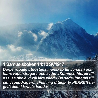 1 Samuelsboken 14:12 SV1917 Bible Verse Image
