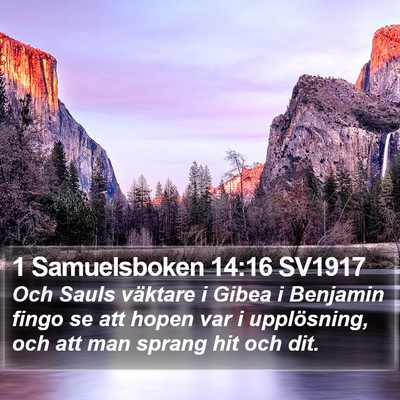 1 Samuelsboken 14:16 SV1917 Bible Verse Image