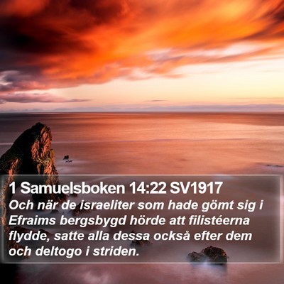 1 Samuelsboken 14:22 SV1917 Bible Verse Image
