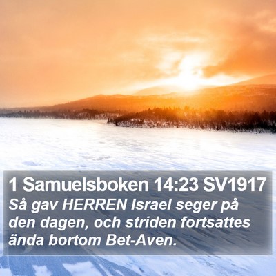 1 Samuelsboken 14:23 SV1917 Bible Verse Image