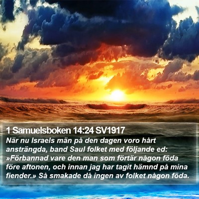 1 Samuelsboken 14:24 SV1917 Bible Verse Image
