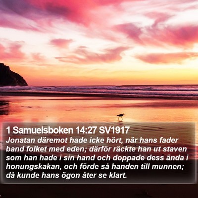 1 Samuelsboken 14:27 SV1917 Bible Verse Image