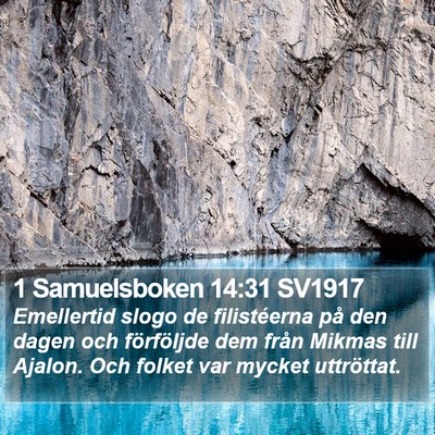 1 Samuelsboken 14:31 SV1917 Bible Verse Image