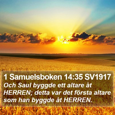 1 Samuelsboken 14:35 SV1917 Bible Verse Image