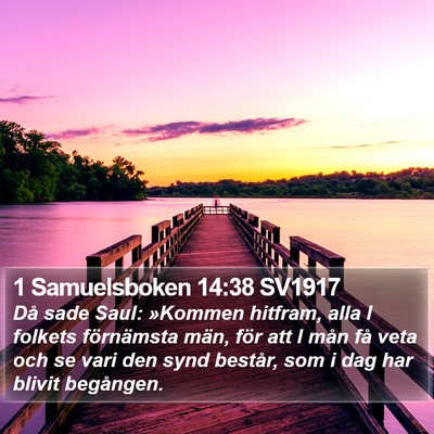 1 Samuelsboken 14:38 SV1917 Bible Verse Image