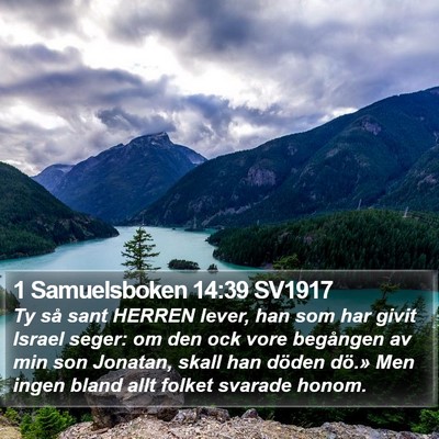 1 Samuelsboken 14:39 SV1917 Bible Verse Image