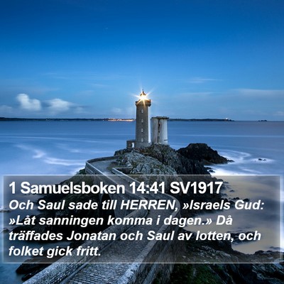 1 Samuelsboken 14:41 SV1917 Bible Verse Image
